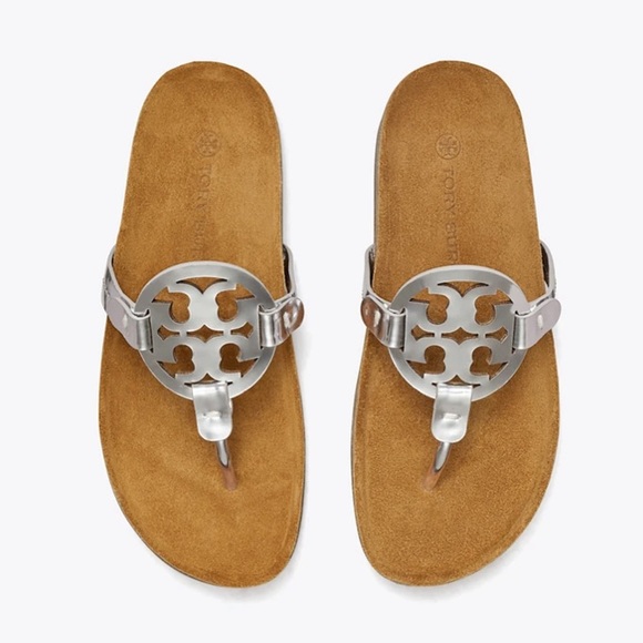 Tory Burch Shoes - Tory Burch Miller Cloud metallic leather sandals